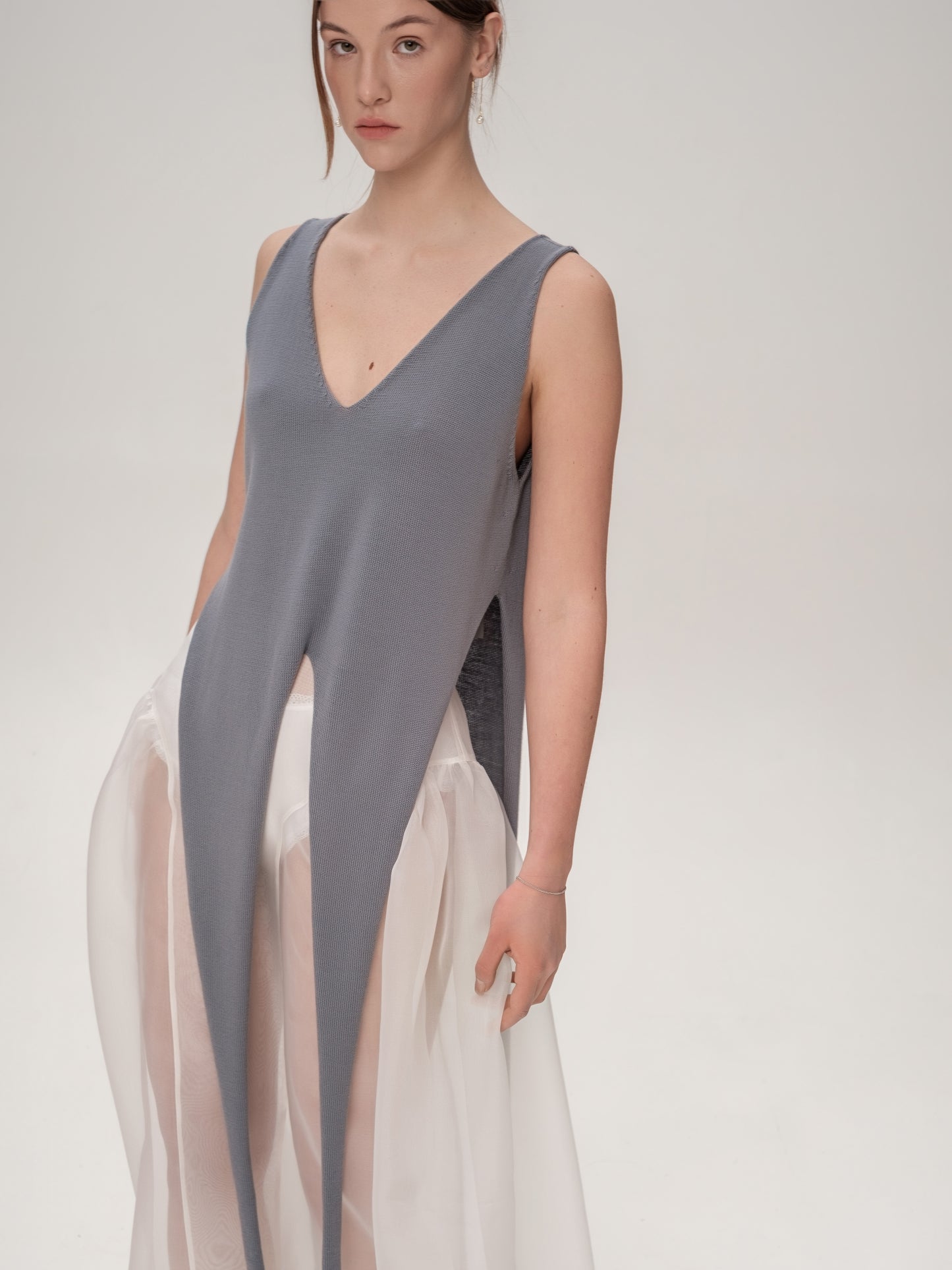 Twins Vest Grey – 100% Wool, Seamless 3D Knit