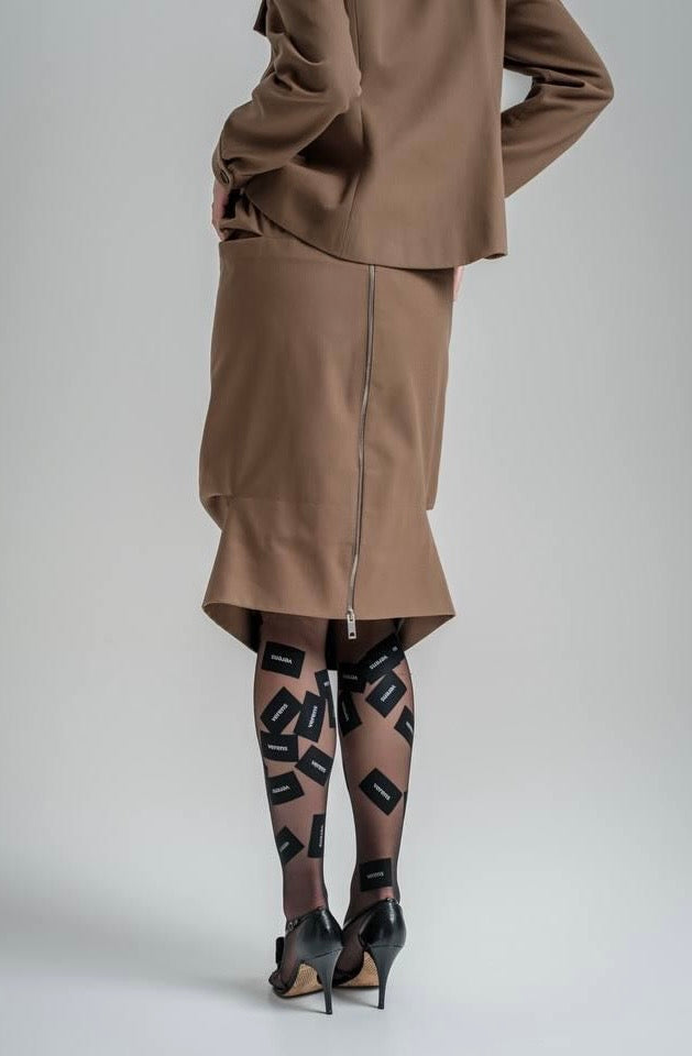 Camel outfit of jacket & skirt