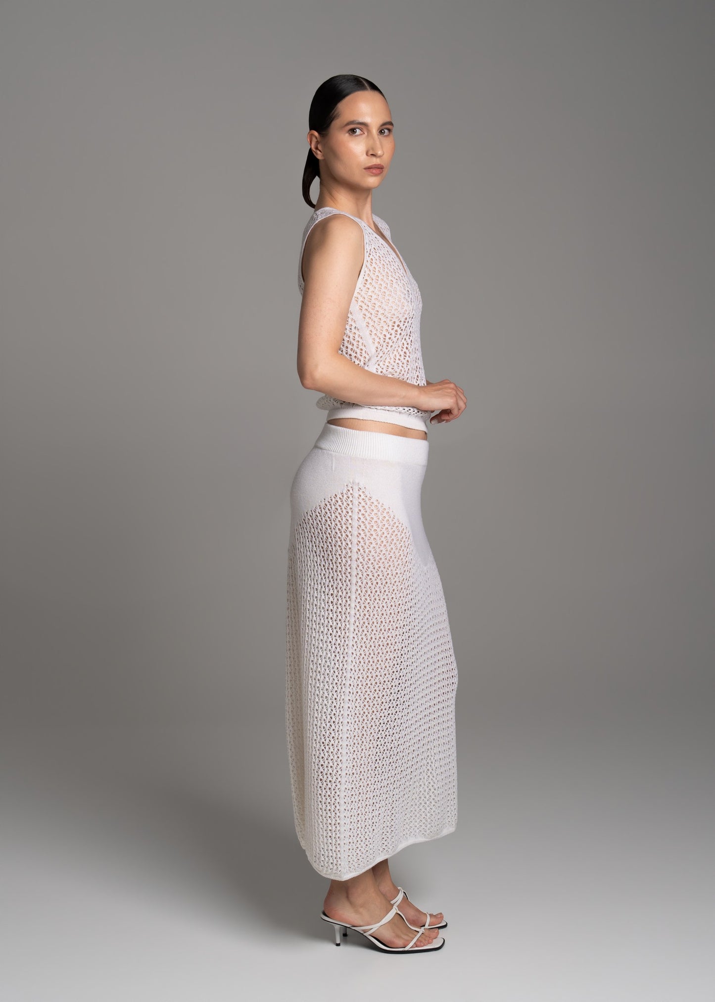 White Lace Long Top