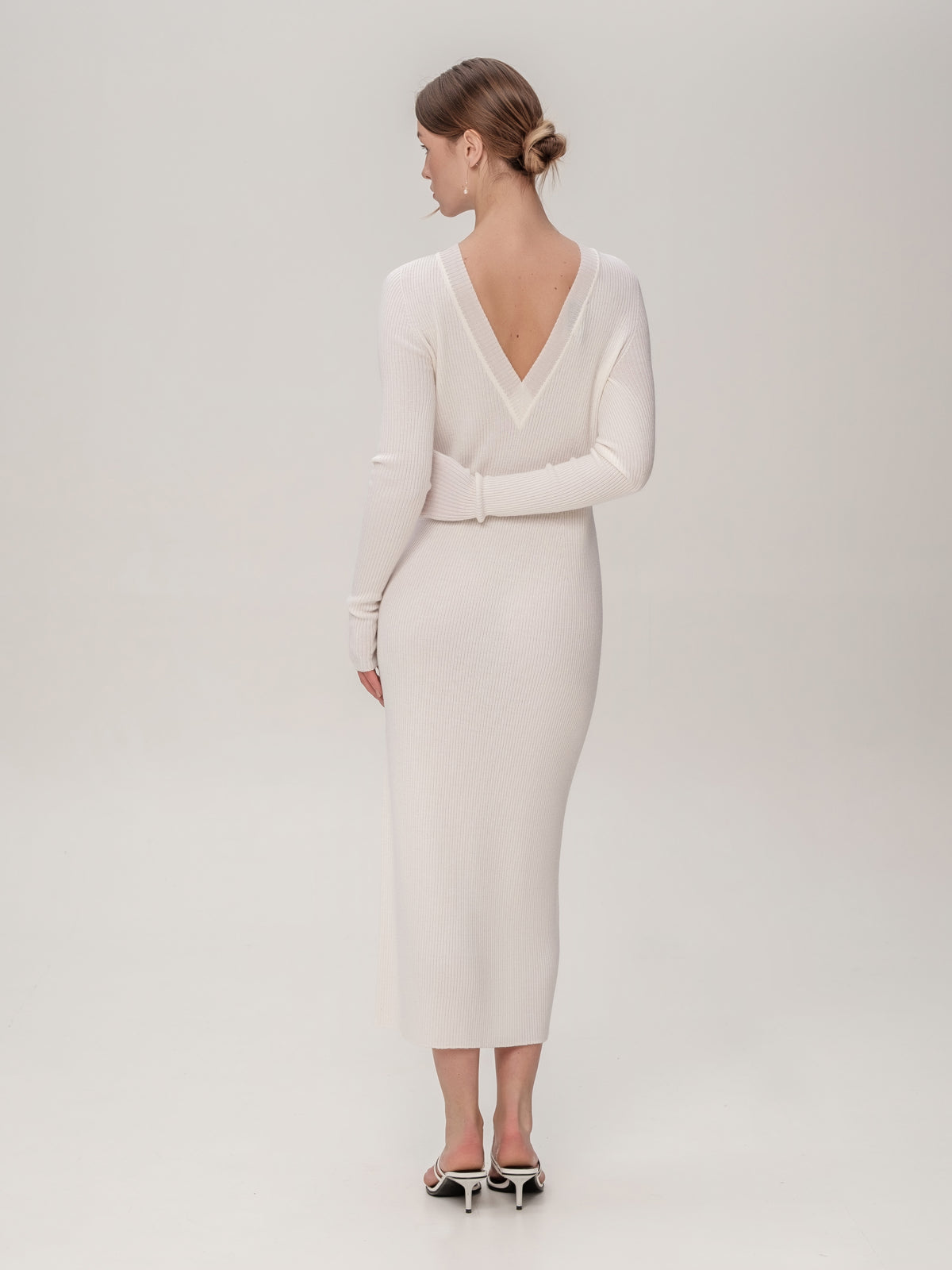 Open-Back Dress White