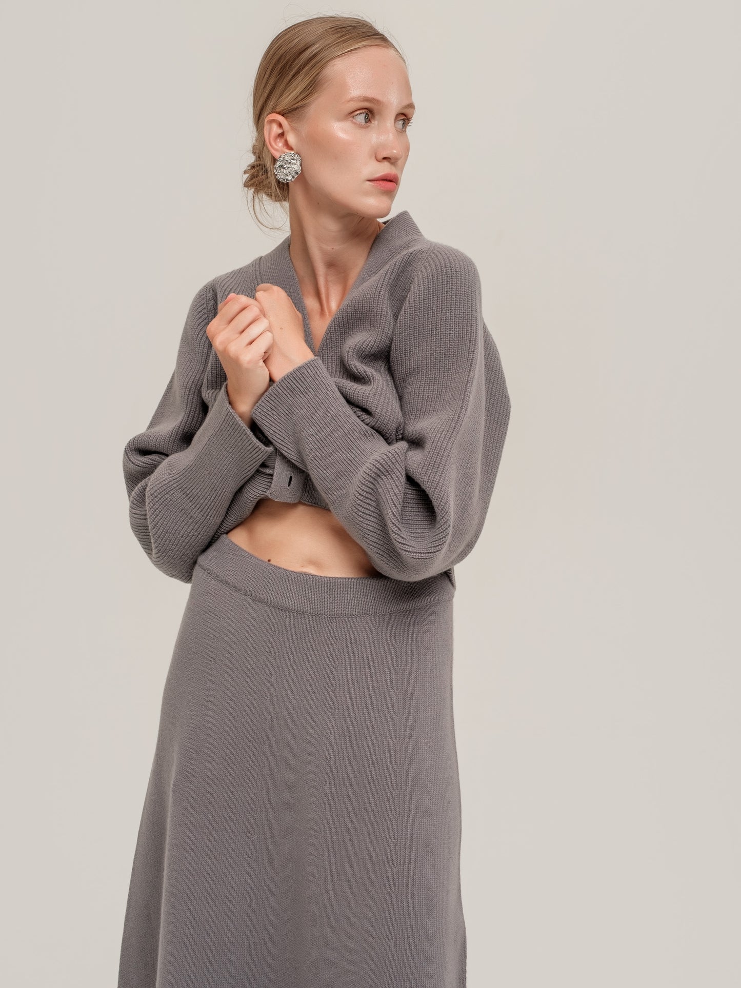 Grey Knit Skirt