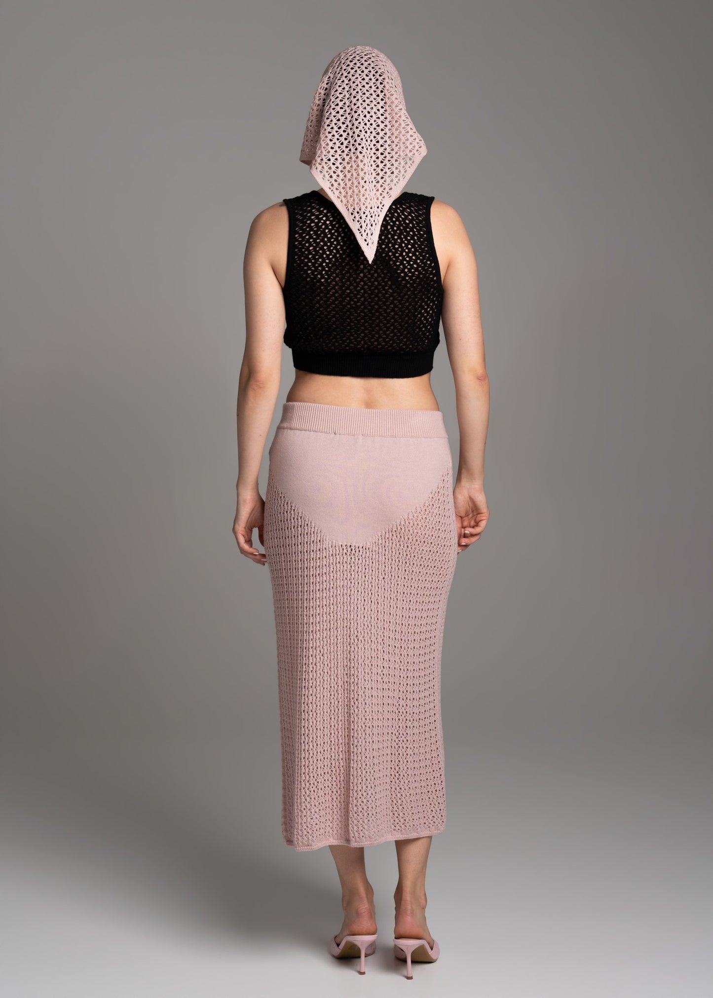 Pink Lace Headscarf