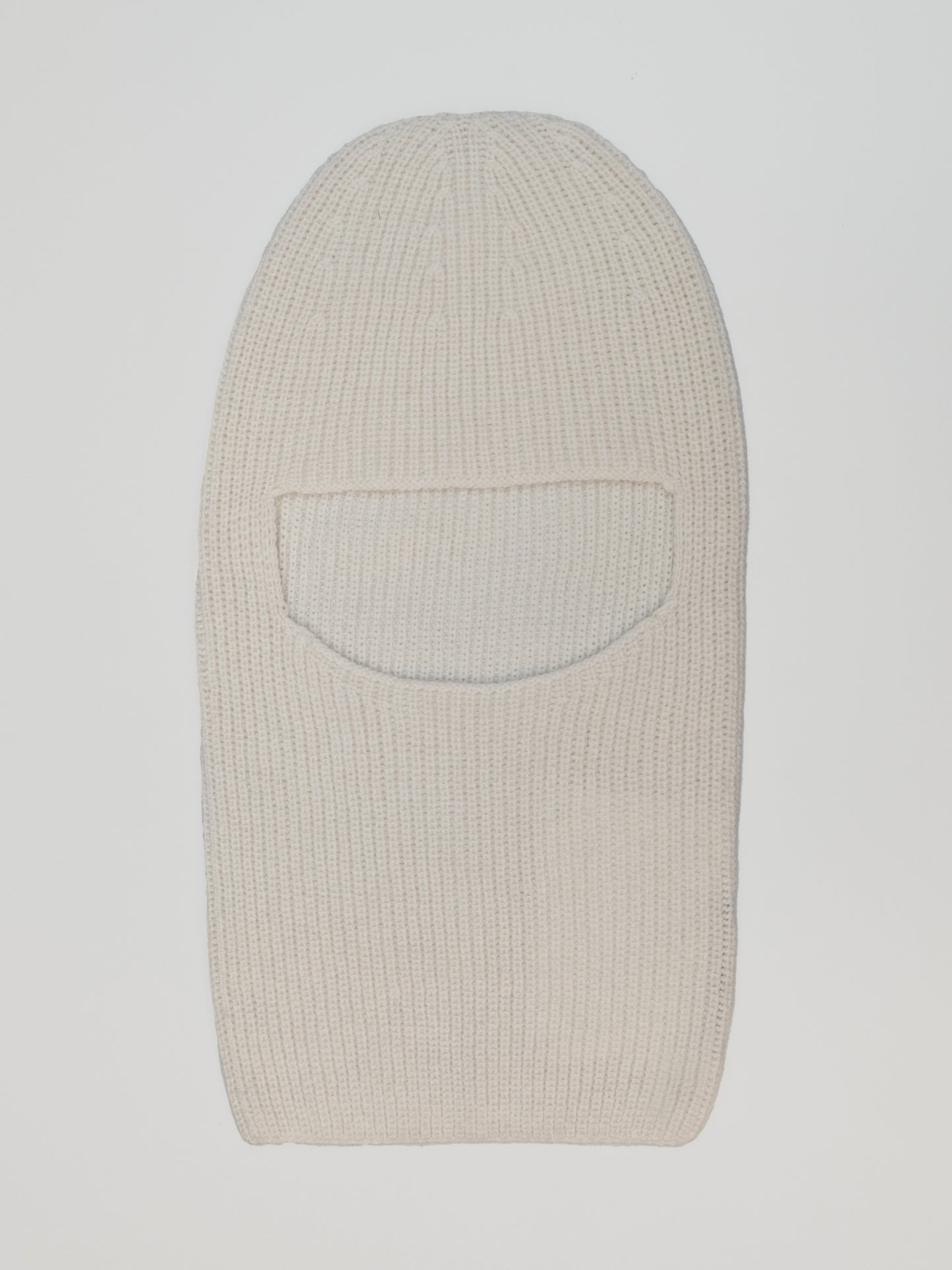 White Cashmere & Wool Balaklava – Stylish Winter Face Hat