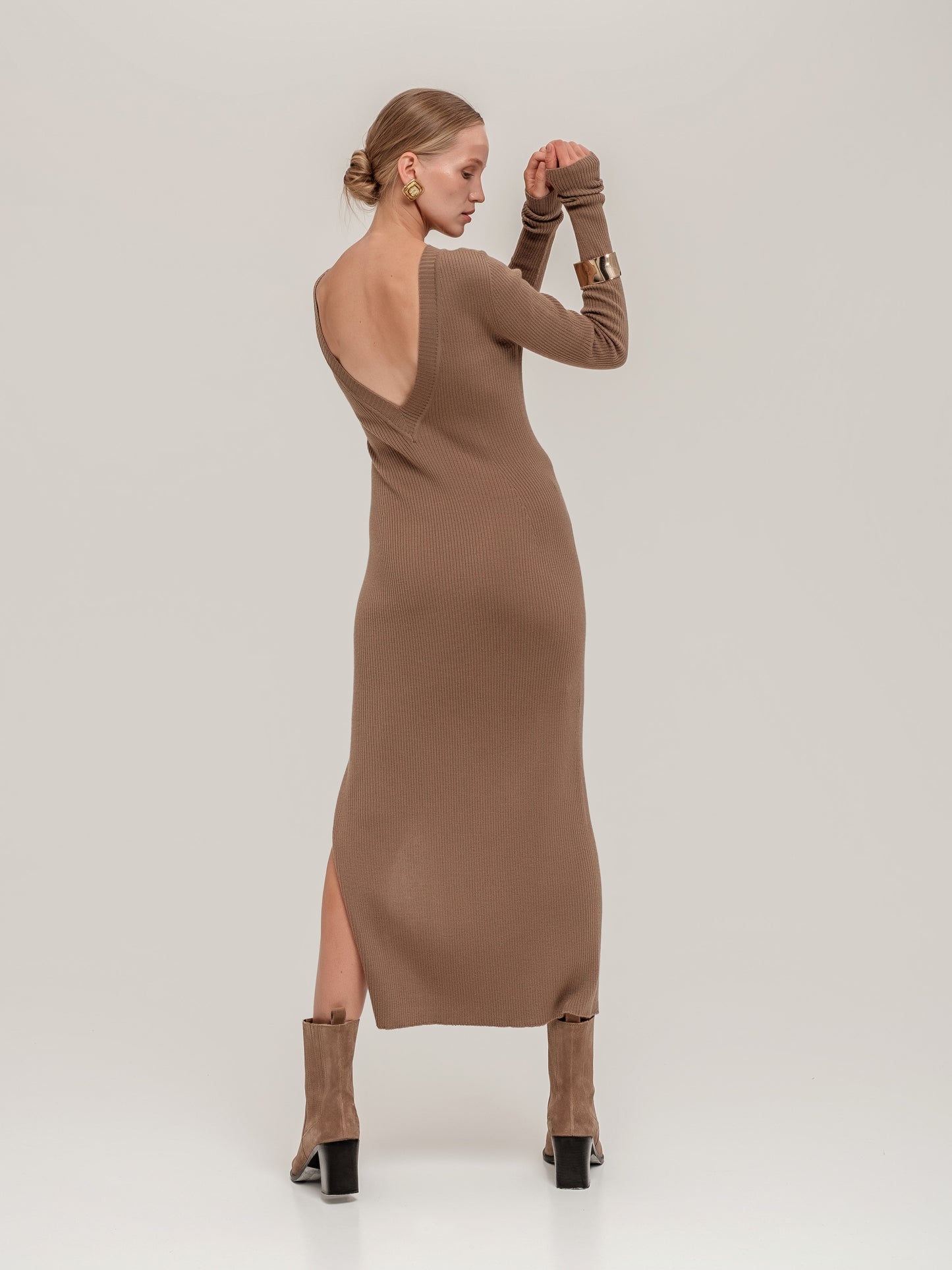 Scarlet Open-Back Dress Truffle
