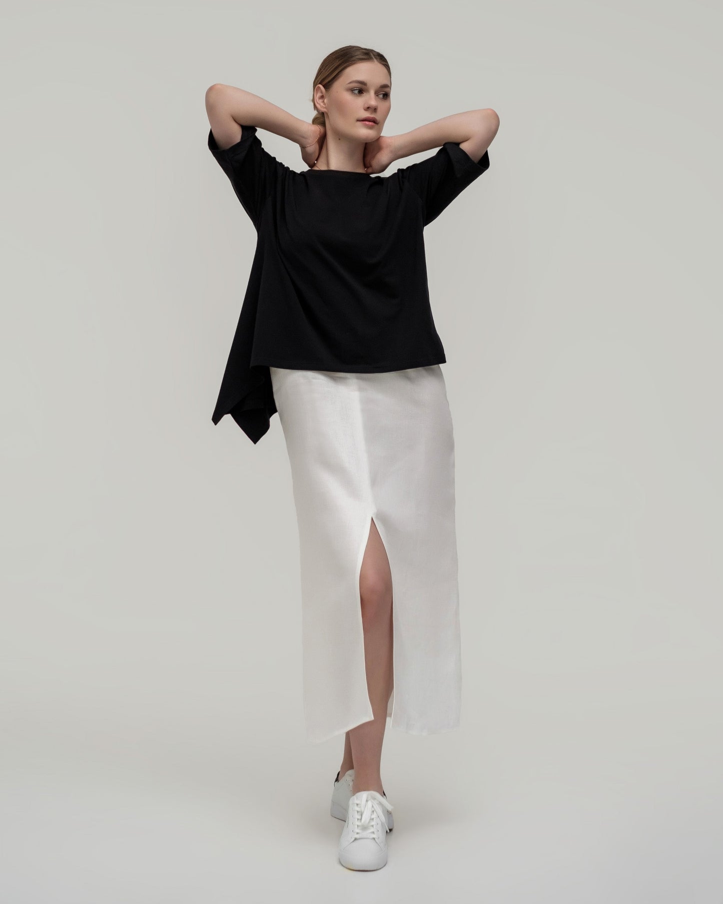 Black Asymmetric T-shirt