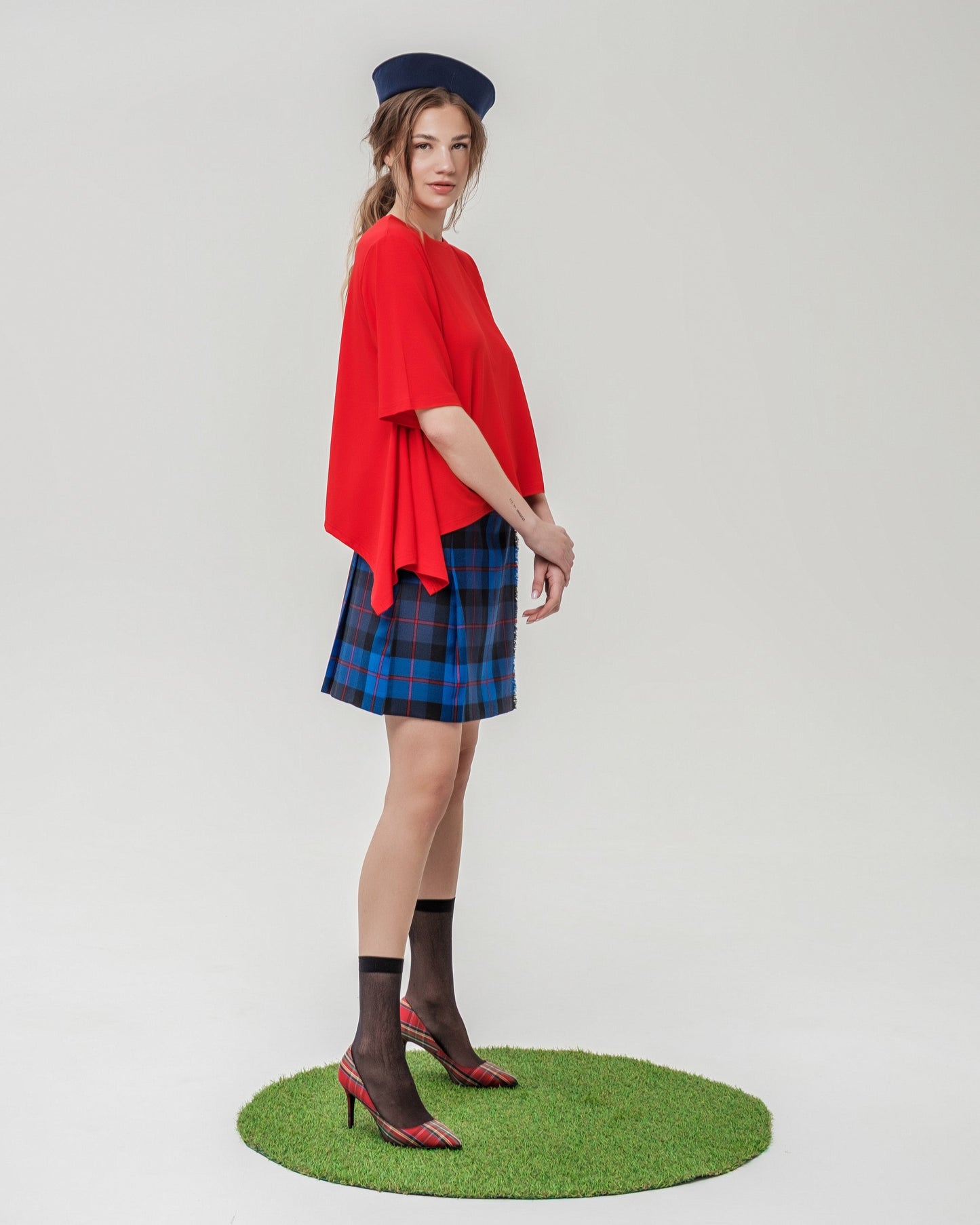 Red Asymmetric T-shirt