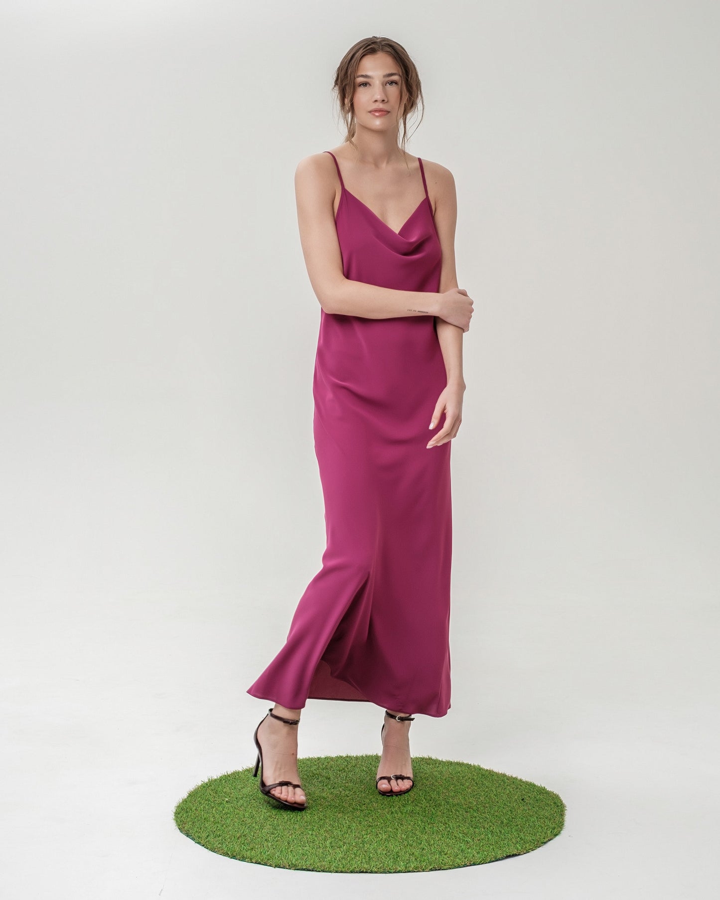 Magenta Slip Dress