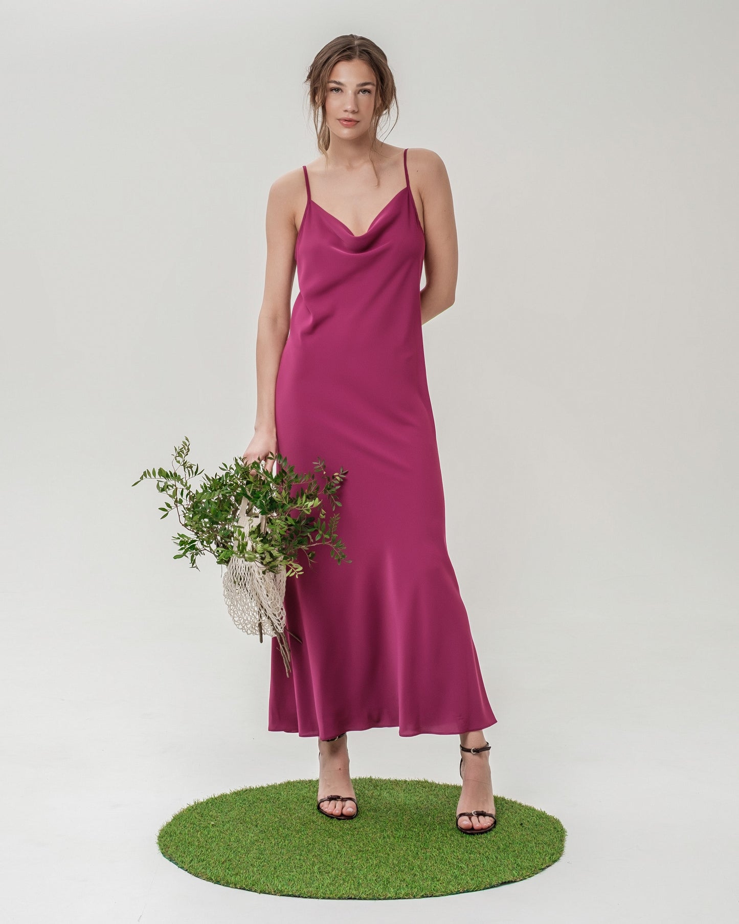 Magenta Slip Dress