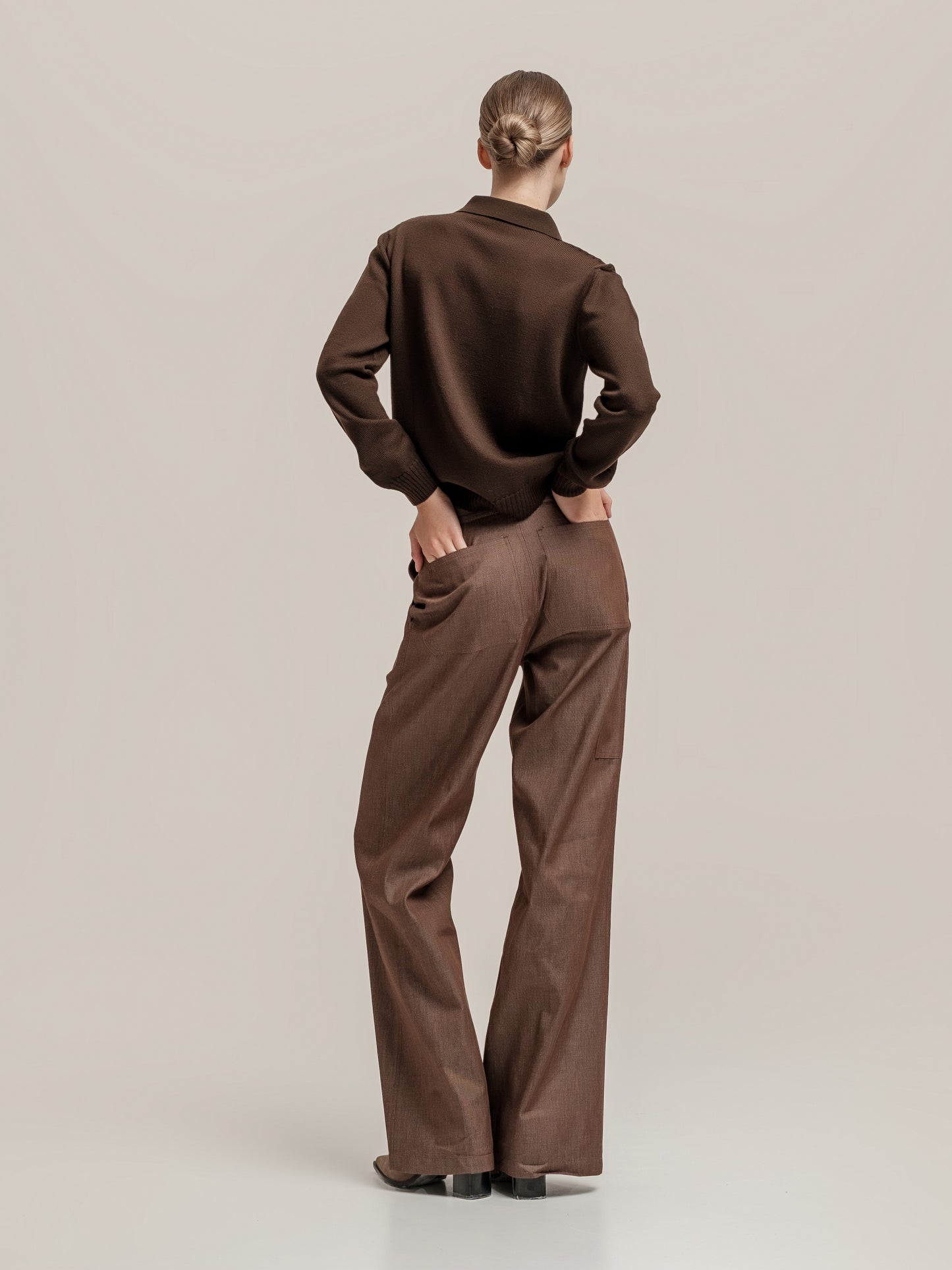 Chocolate Polo Pullover