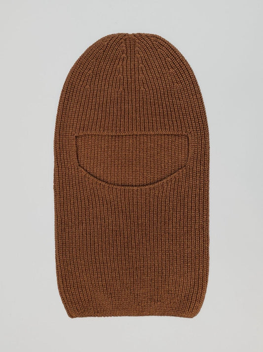 Mustard Cashmere & Wool Balaklava – Stylish Winter Face Hat