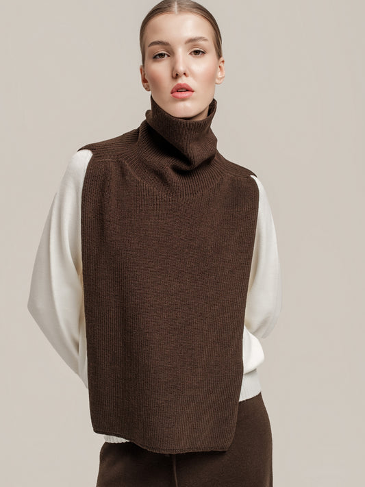 Snood Knit Vest Chocolate
