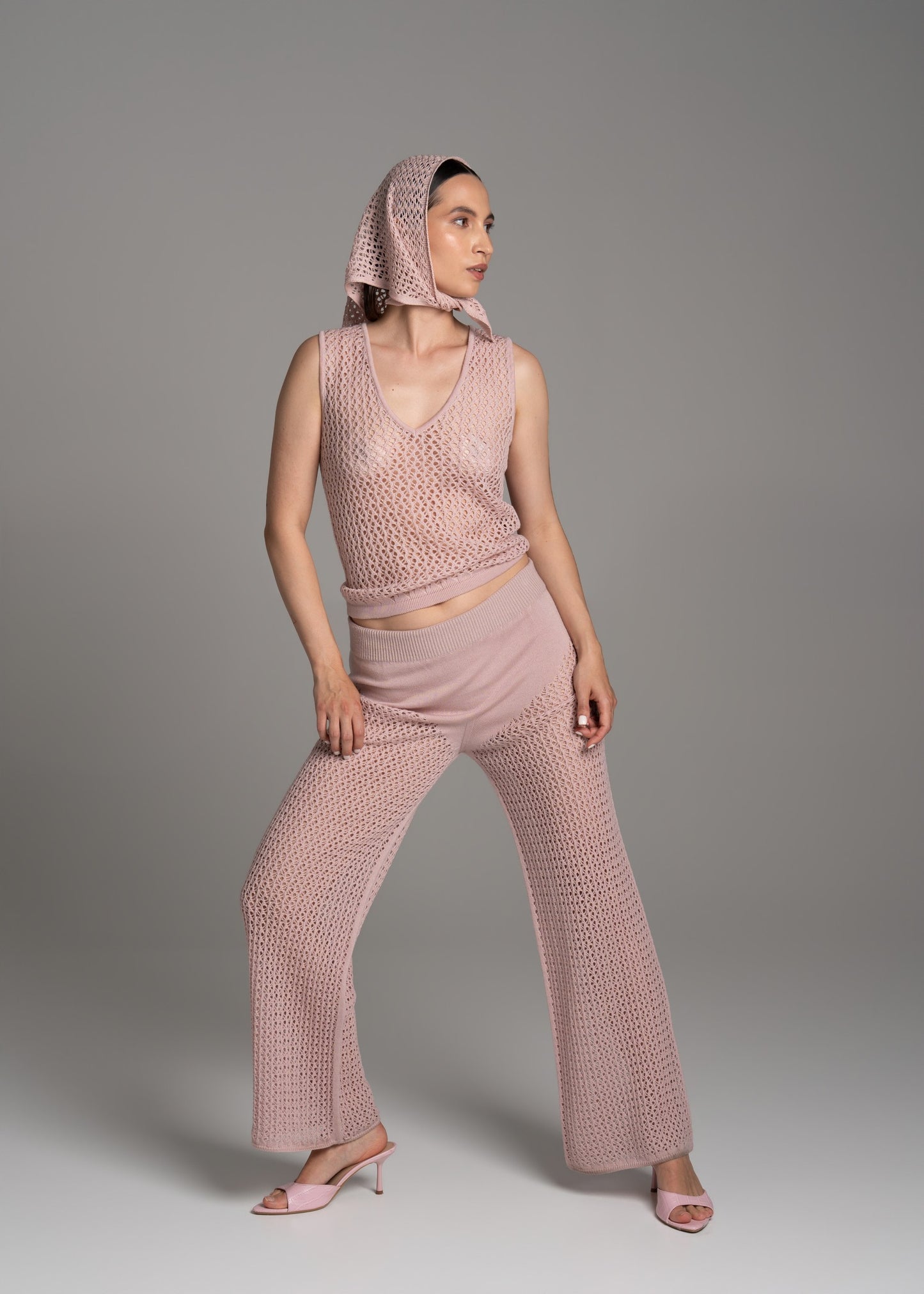 Pink Lace Long Top