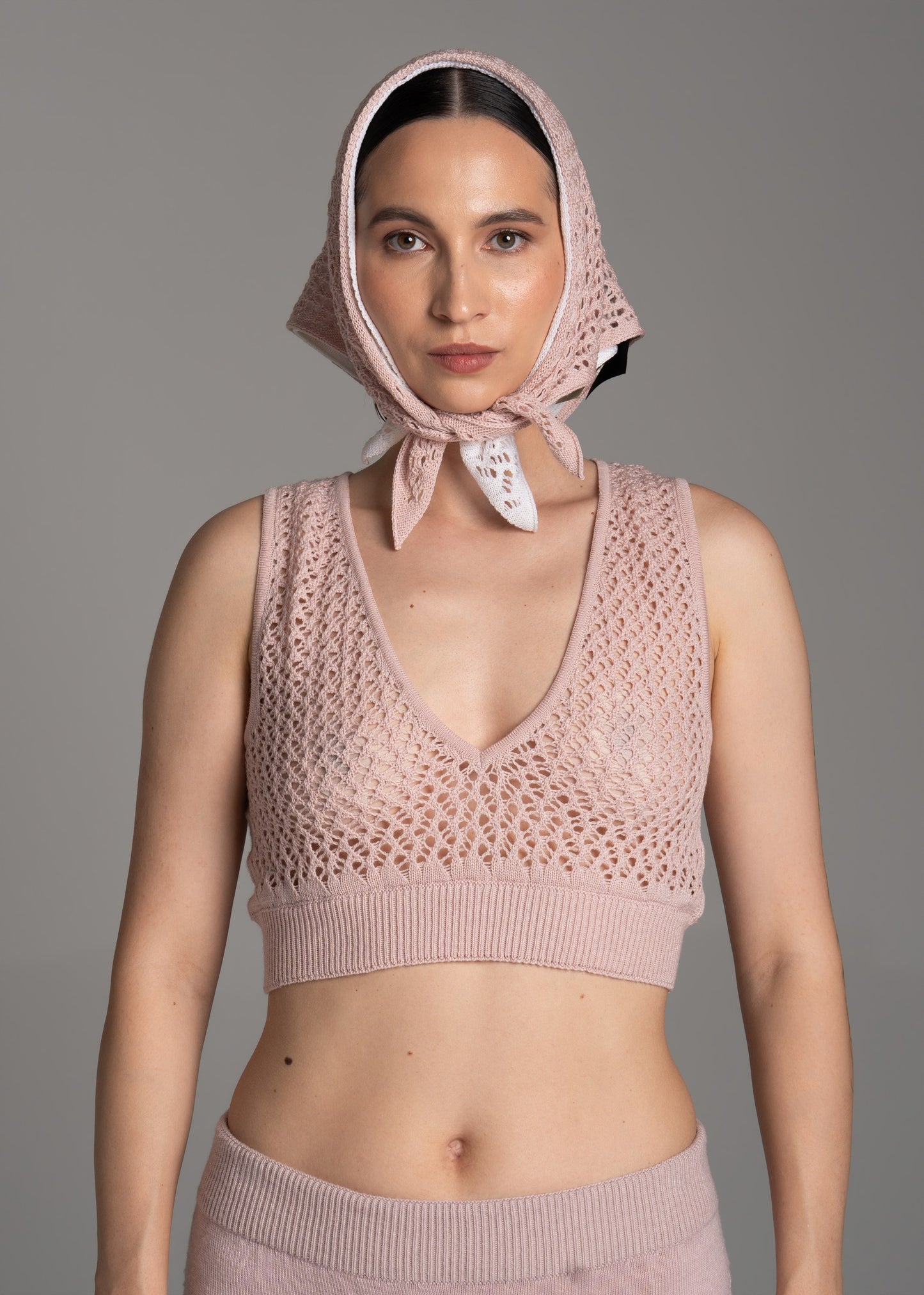 Pink Lace Crop Top