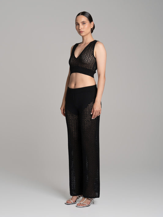 Lace Trousers Black