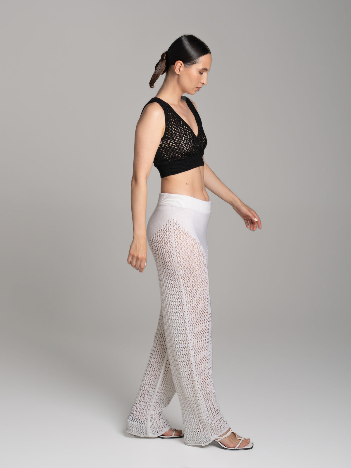 Lace Trousers White