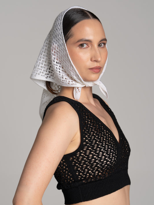 Lace Headscarf White
