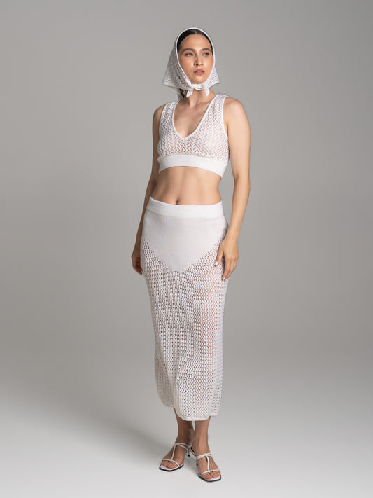 Lace Skirt White