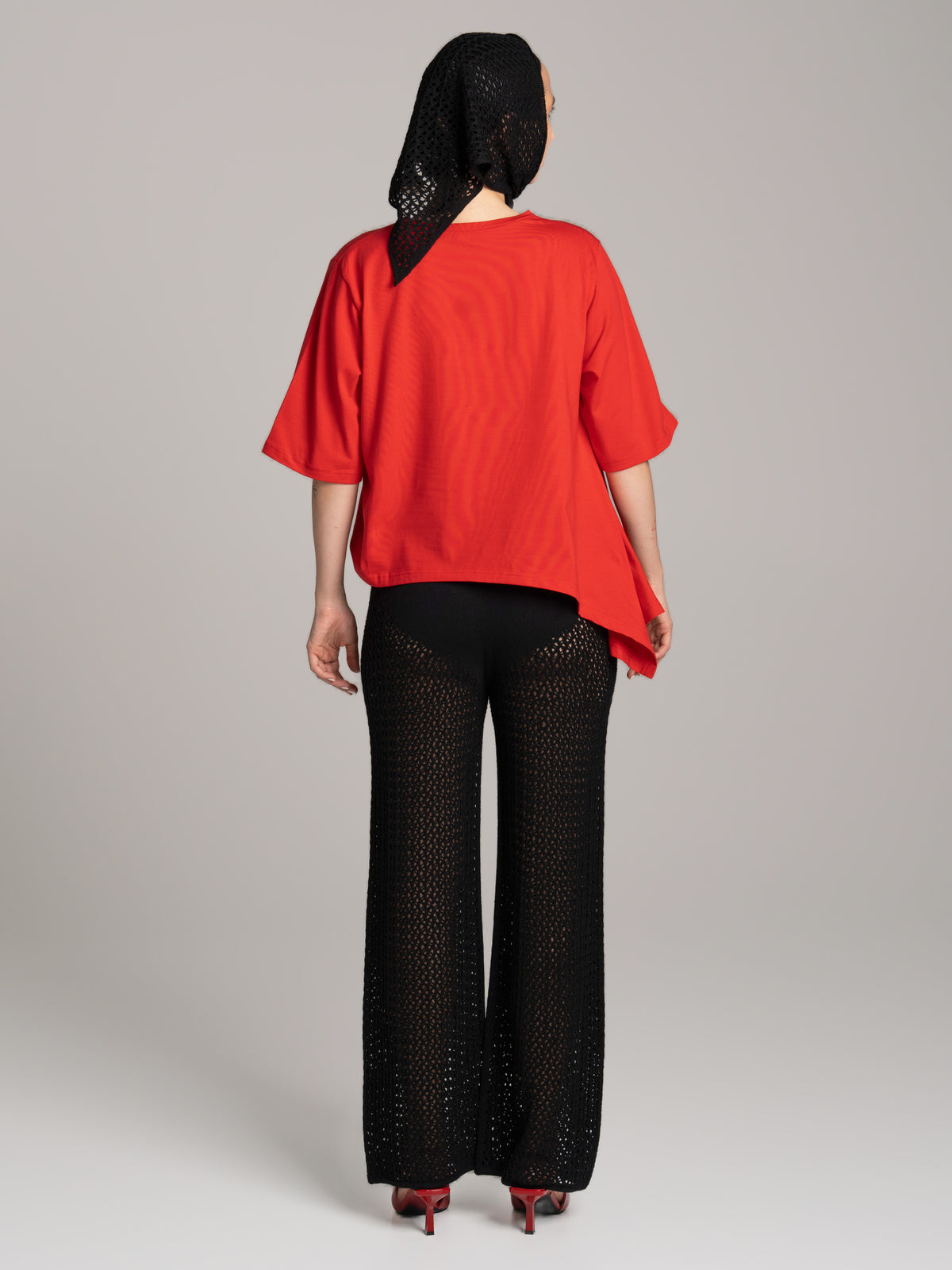Asymmetric T-Shirt Red