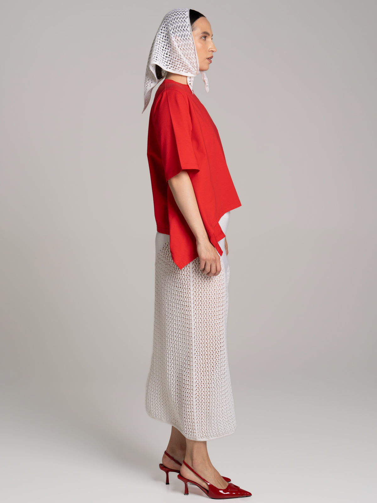 Asymmetric T-Shirt Red