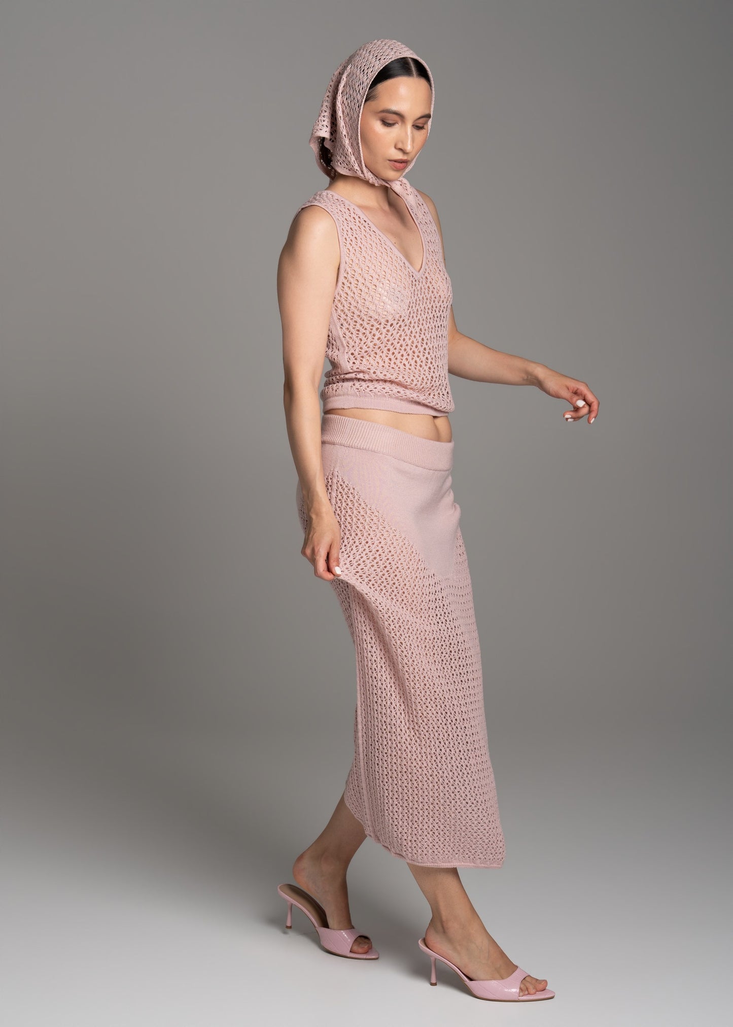 Pink Lace Long Top
