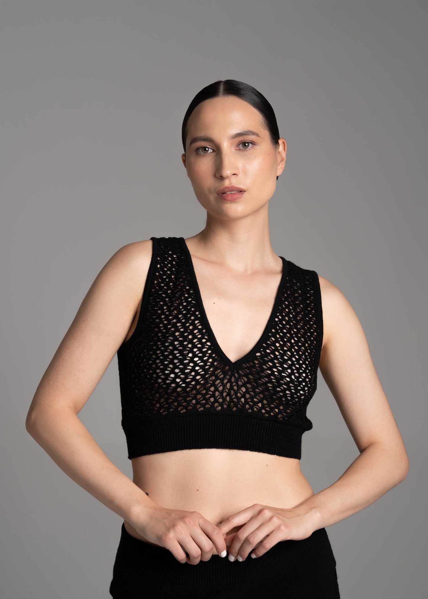 Black Lace Short Top