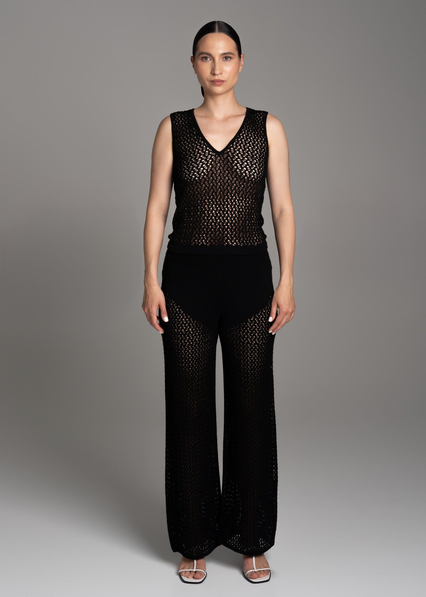 Black Lace Long Top