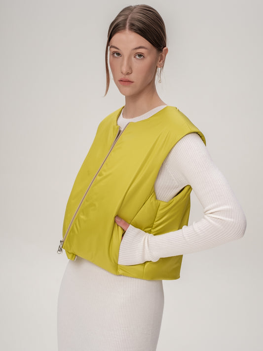 Gilet Flow — Pistache