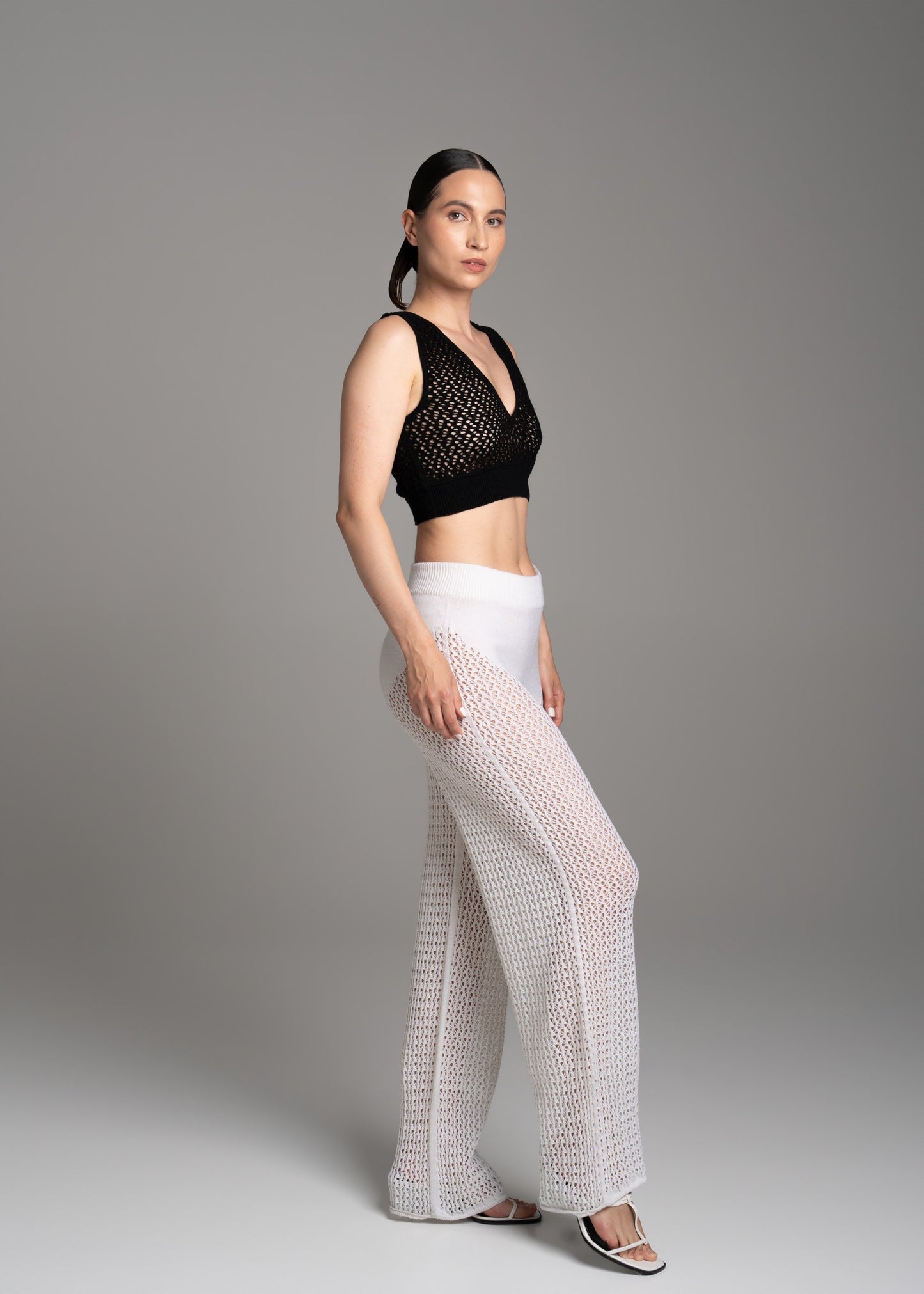 White Lace Trousers
