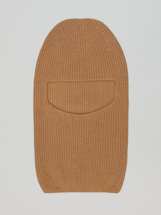 Honey Cashmere & Wool Balaklava – Stylish Winter Face Hat