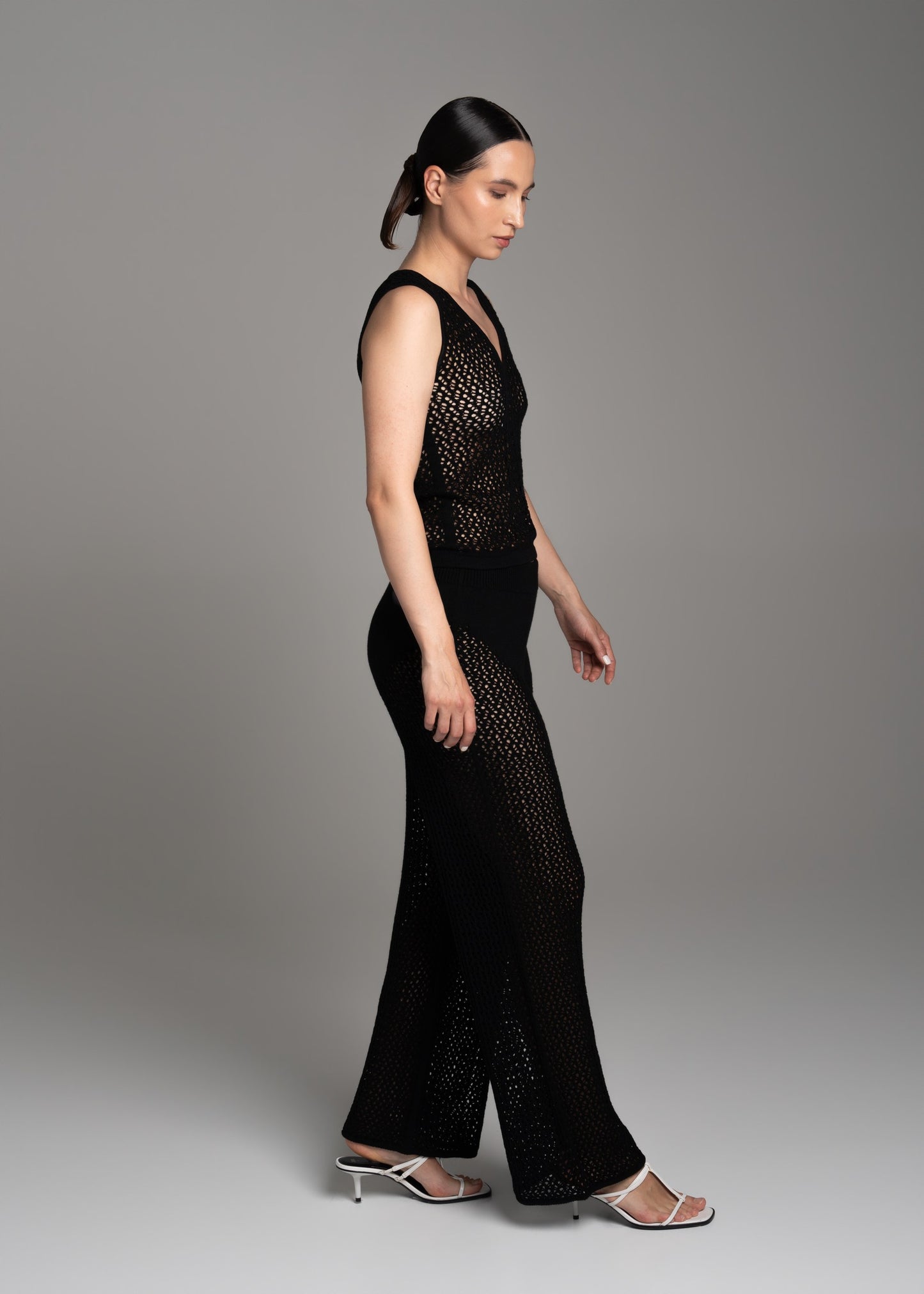 Black Lace Long Top