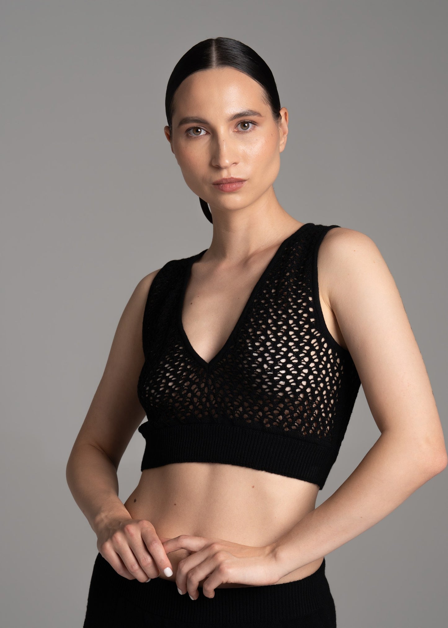 Black Lace Short Top