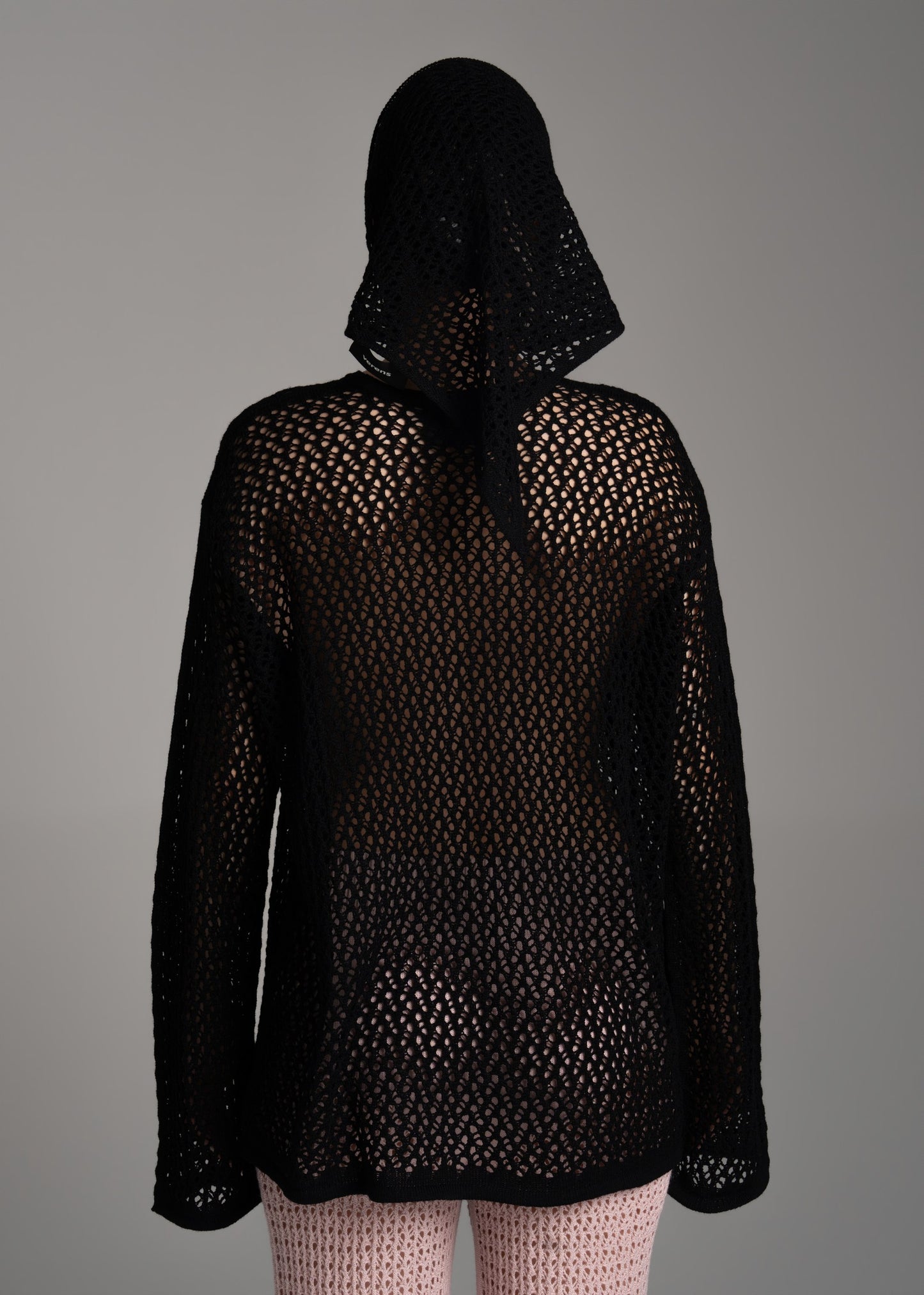 Black Lace Long-Sleeve Top