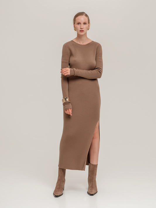 Scarlet Open-Back Dress Truffle