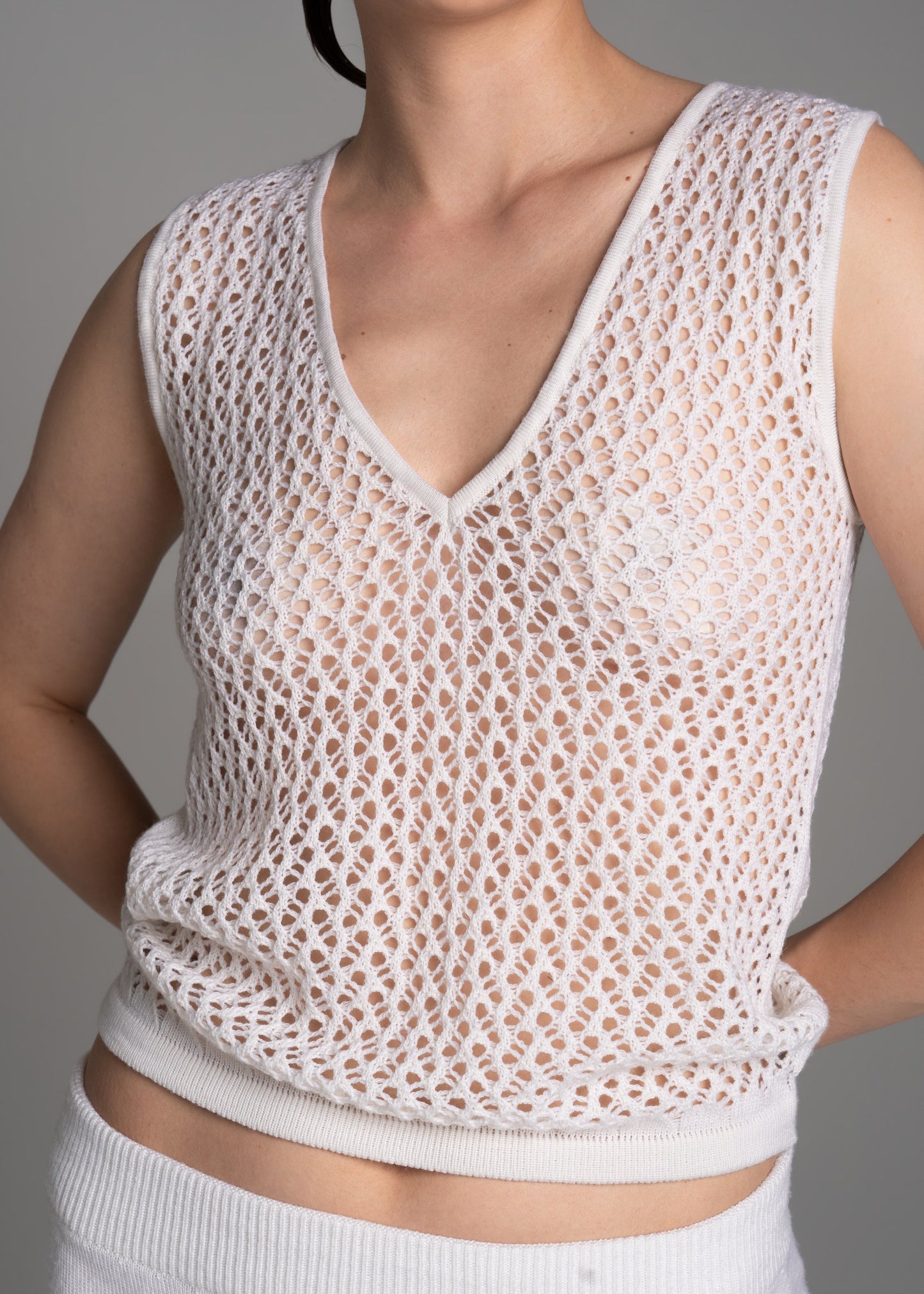 White Lace Long Top