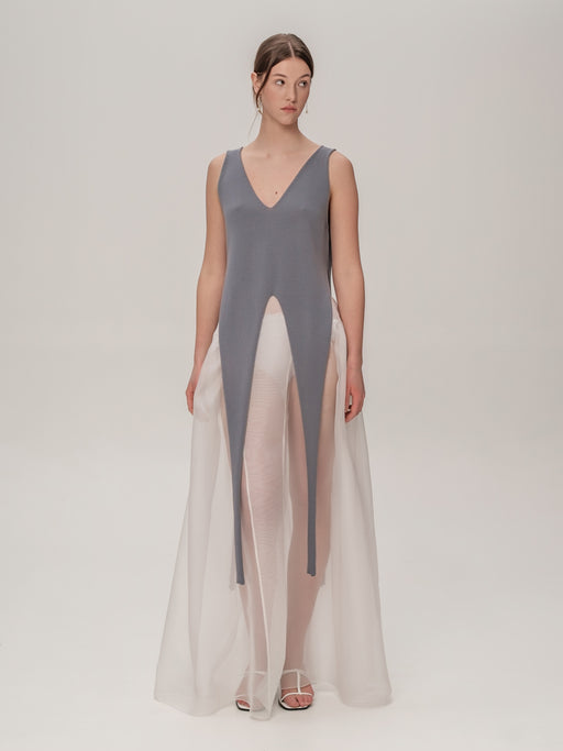 Twins Vest Grey – 100% Wool, Seamless 3D Knit