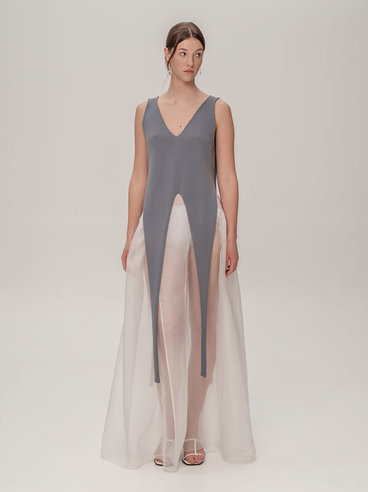 Twins Vest Grey – 100% Wool, Seamless 3D Knit