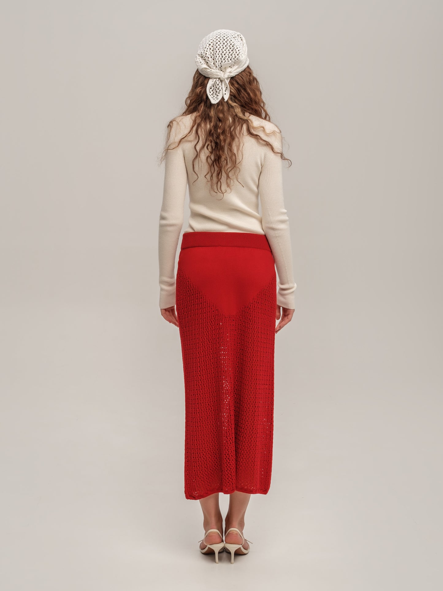 Lace Skirt Red