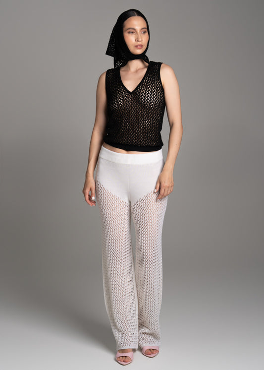 White Lace Trousers