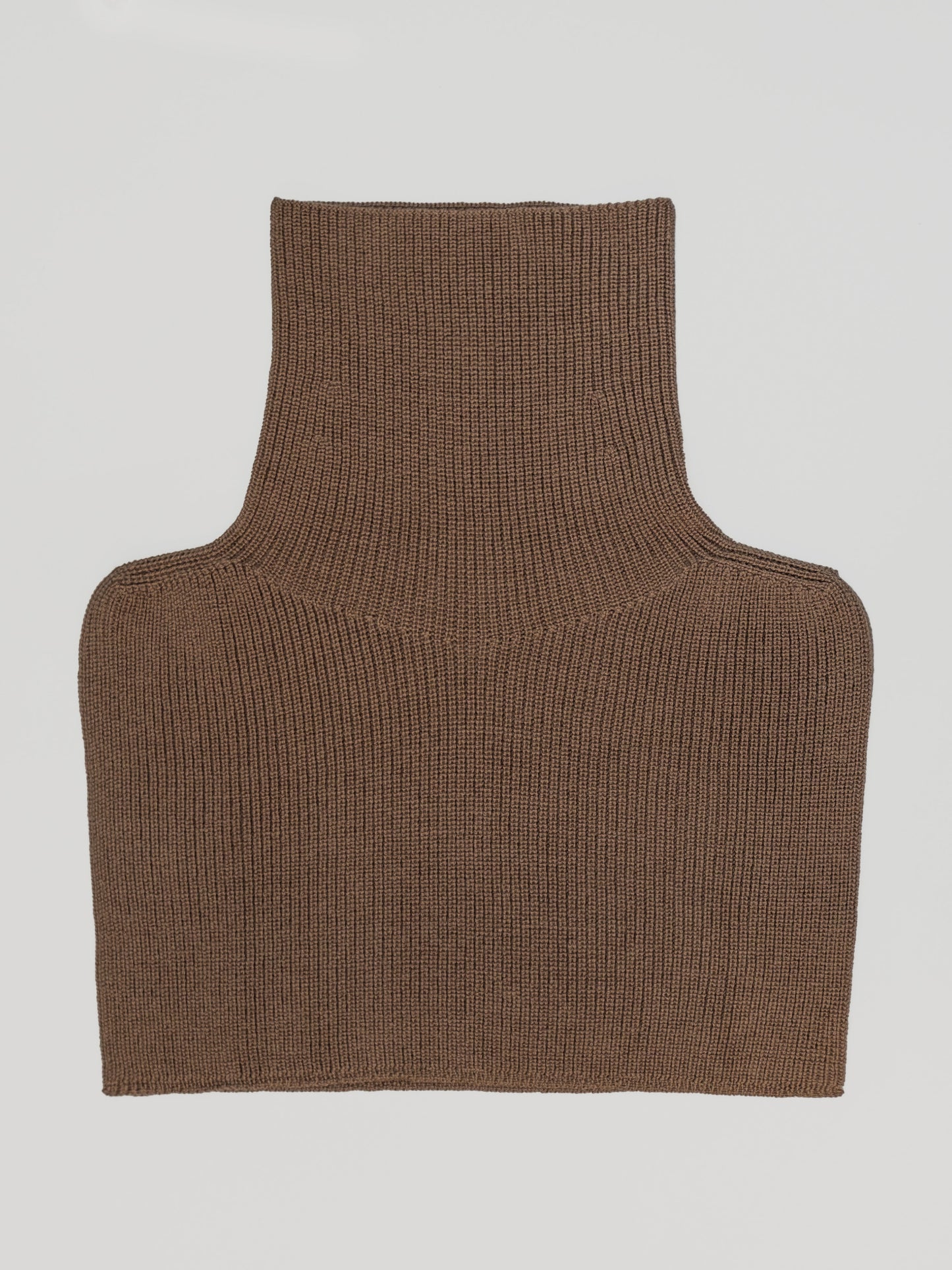Short Snud Knit Vest – Seamless 3D Wool & Cashmere Vest Truffle