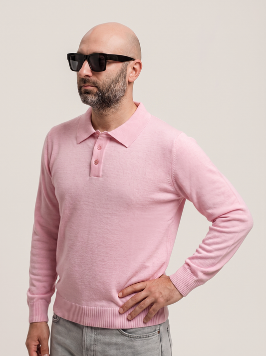 Unisex Polo Pullover Pink