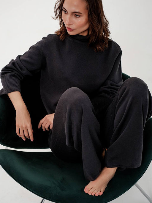 Kerry Suit Anthracite – 100% Extra Fine Merino Wool, Seamless Knit